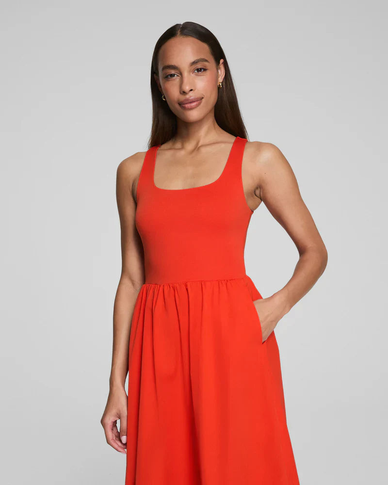 SPANXsmooth™ Jersey Scoop Neck Tank Midi Dress