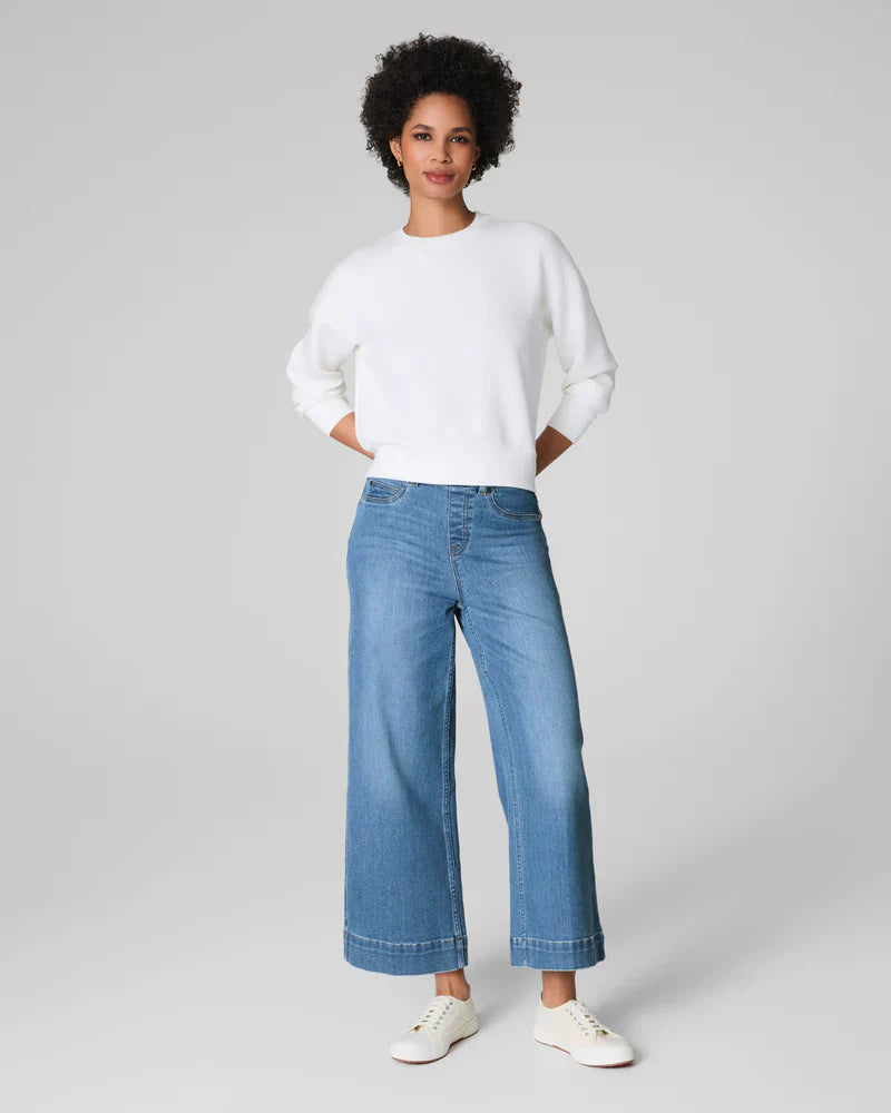 SPANXshape Cropped Wide Leg Jeans