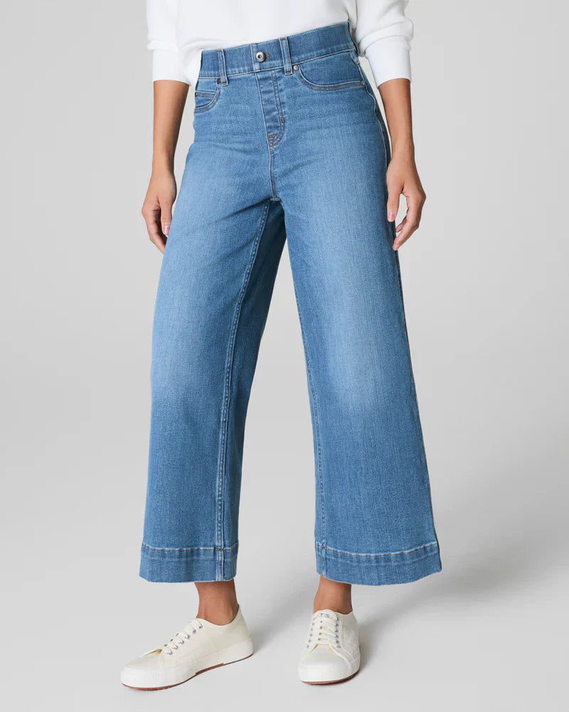 SPANXshape Cropped Wide Leg Jeans
